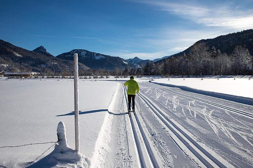Cross-country Skiing, Trail, Trace, Cross-country Ski, Equipment, Dynamic, Snow Lane, Winter, Landscape, Alpine, Mountains
