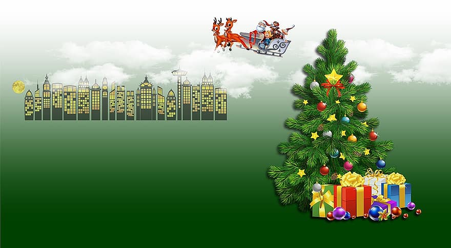 veselé Vánoce, Vánoce, prosinec, vánoční rodina, stran, vánoční ozdoba, šťastný, Ježíšek, Červené, vánoční noc, radost