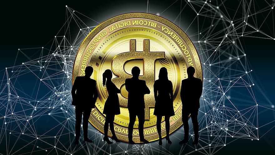 Bitcoin, affaires, La technologie, devise, argent, crypto-monnaie, la finance, échange, blockchain, financier, pièce de monnaie