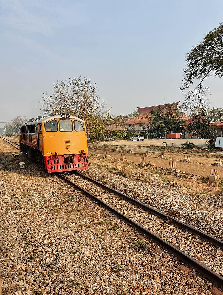 交通手段、列車、タイ、鉄道、電車のルート、機関車