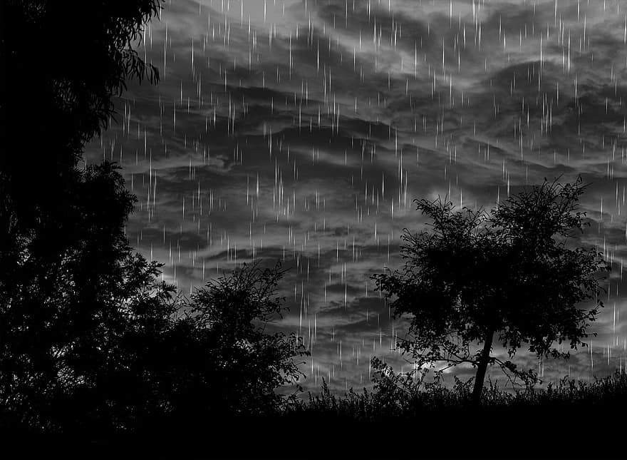 natura, pioggia, clima, umore, tempesta, nuvole