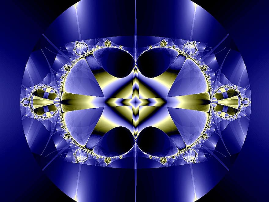 fractal, fantasia, blau