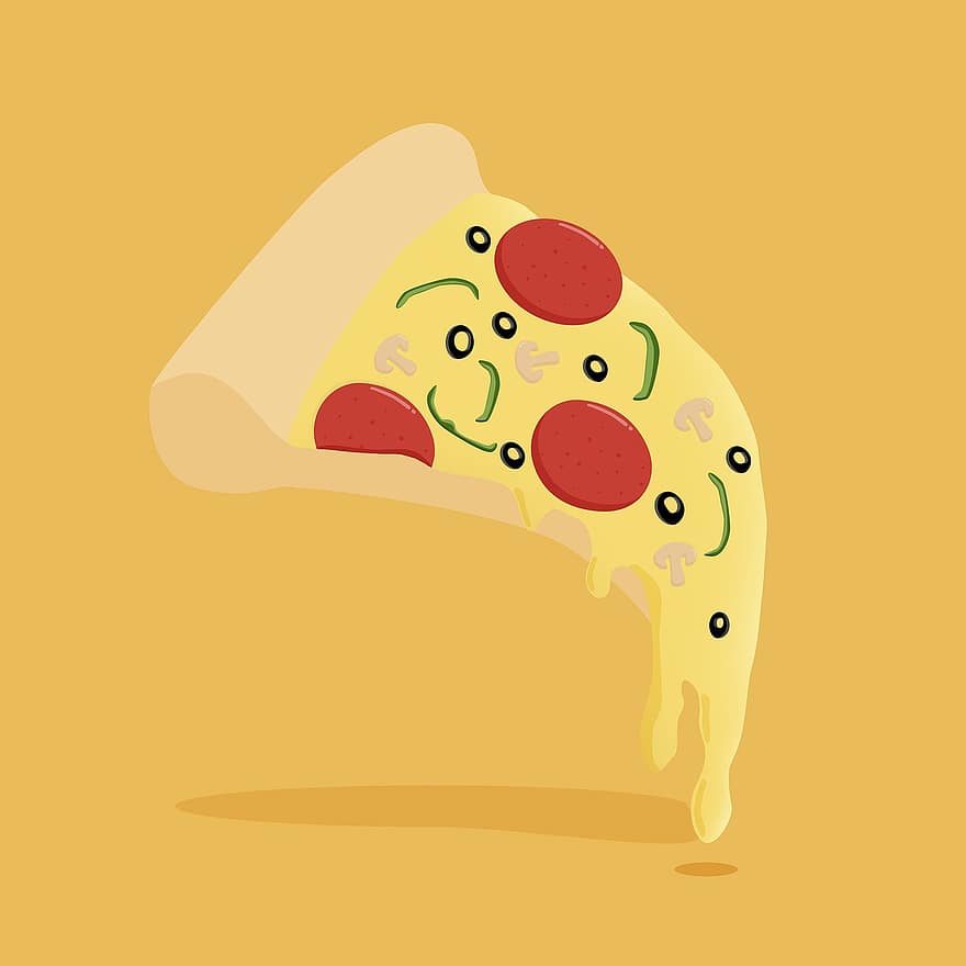 pizza, peperoni, ham, kaas, voedsel, Italiaans, tomaat, deeg, lekker, heet, rood