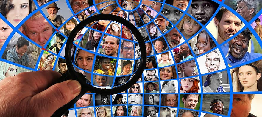Magnifying Glass, Human, Head, Faces, Psychology, Sociology, Social Science, Examine, Magnification, Census, Private
