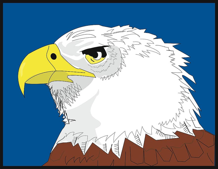 águila, símbolo, pájaro, diseño, icono, pluma, animal, dom, americano
