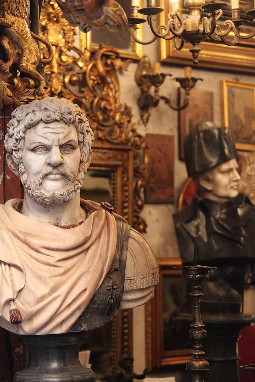 Bust, Sculpture, Roman, Emperor, Marble, Statue, Display, christianity, religion, cultures, history