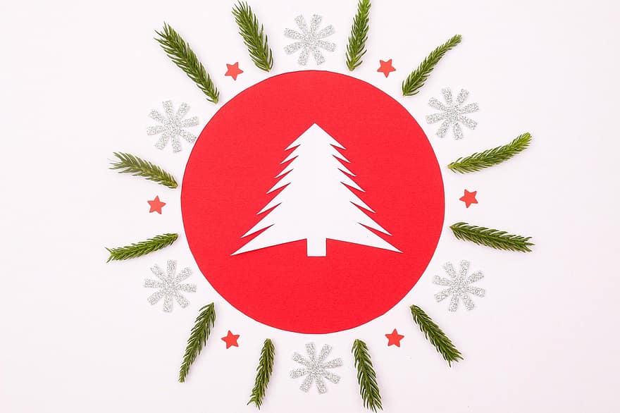 Hintergrund, Weihnachten, Ornament, Dekoration, Weihnachtsbaum, Tannenzweig, Schneeflocke, Star, Advent, Dekor, Design