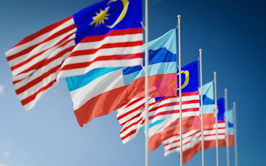 Flaggen, Nationen, Länder, Emblem, National, Patriotismus, Zustand, Symbol, Wind