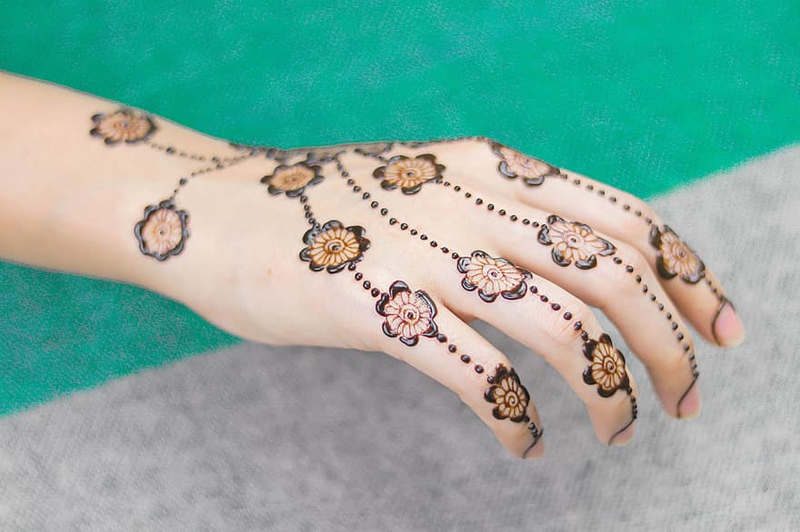 arte, artista, alcanna, tatuaggio, tatuaggio all'henné, arte del corpo, sposa, Marrone, cerimonia, cultura, decorativo