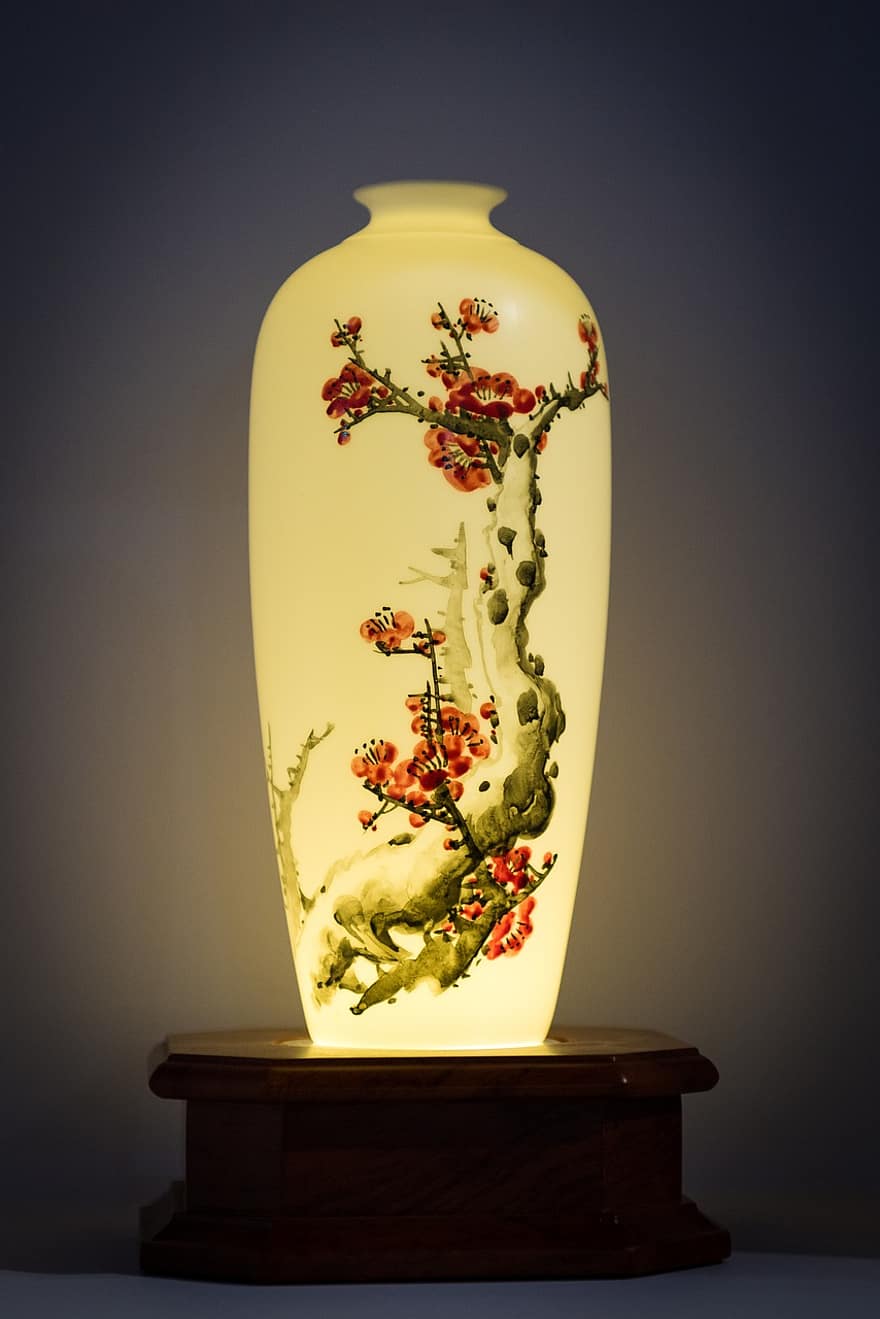 Lampe, Vase, Dekoration, Anzeige