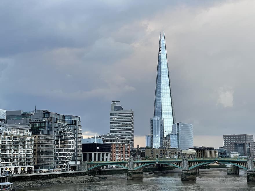 กรุงลอนดอน, สะเก็ด, แม่น้ำ, สะพาน, เมือง, cityscape, ตึกระฟ้า, สิ่งปลูกสร้าง, ตัวเมือง, ในเมือง, เส้นขอบฟ้า