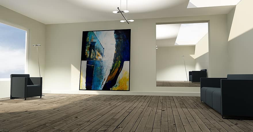 Oneway, Lichtraum, Gallery, Sun, Shadow, Living Room, Apartment, Graphic, Rendering, Architecture, Live