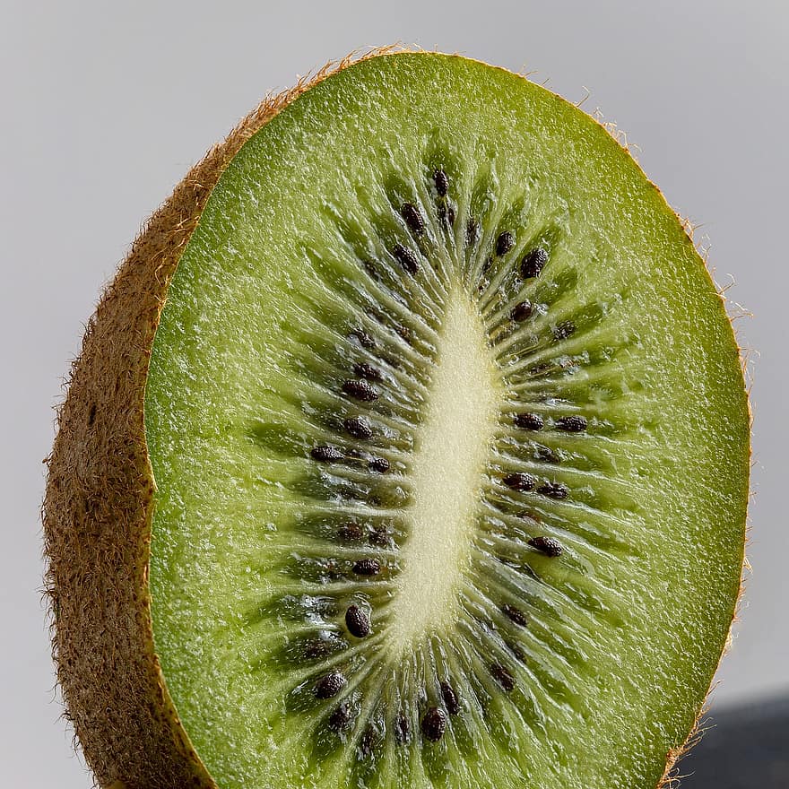 kiwi, frukt, citrusfrukt, skivad kiwi, närbild, friskhet, mat, grön färg, skiva, äta nyttigt, mogen