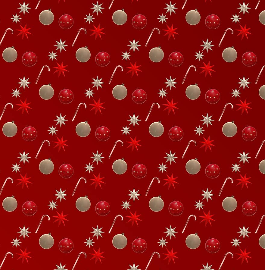 Christmas, Gift, Gift Wrap, Paper, Package, Background, Christmas Decoration, Red, Seamlessly, Texture