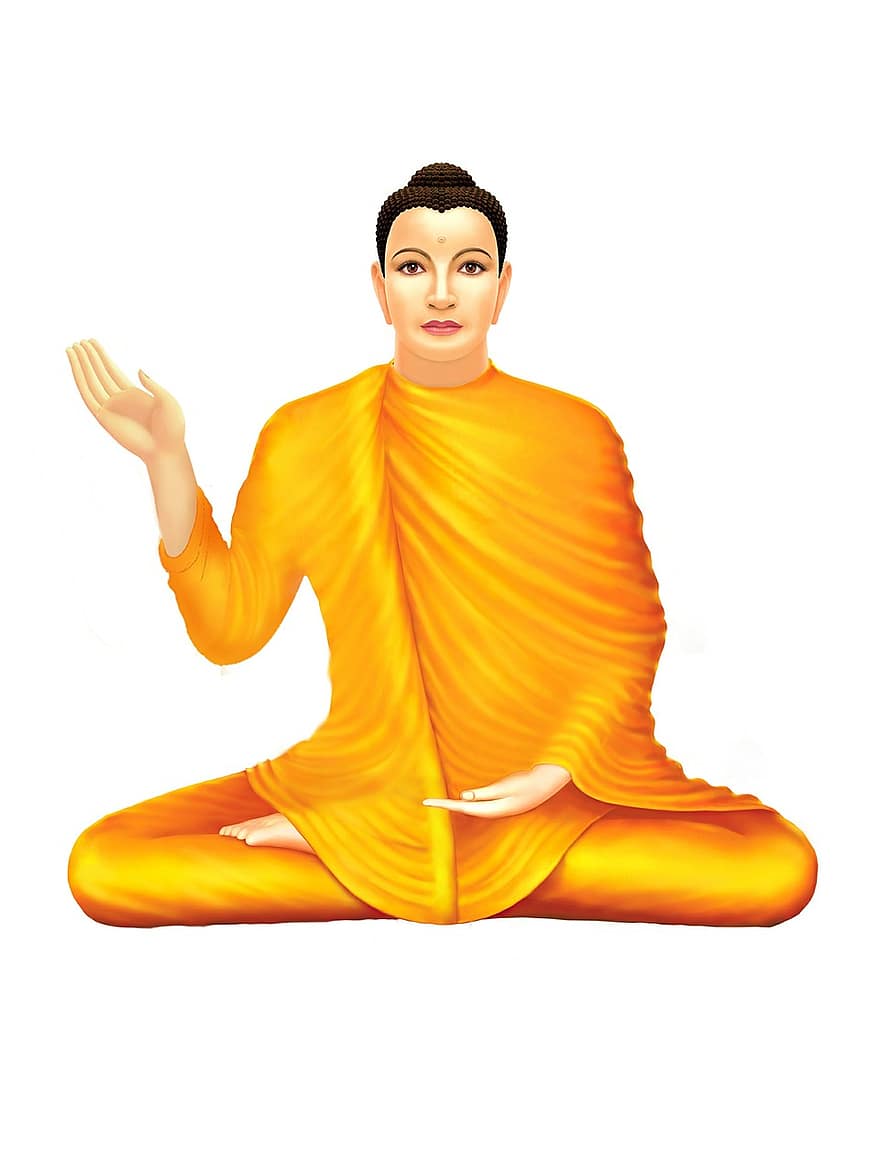 Buda, budisme, menjar, temple, or, Tailàndia, meditar, meditació, pau