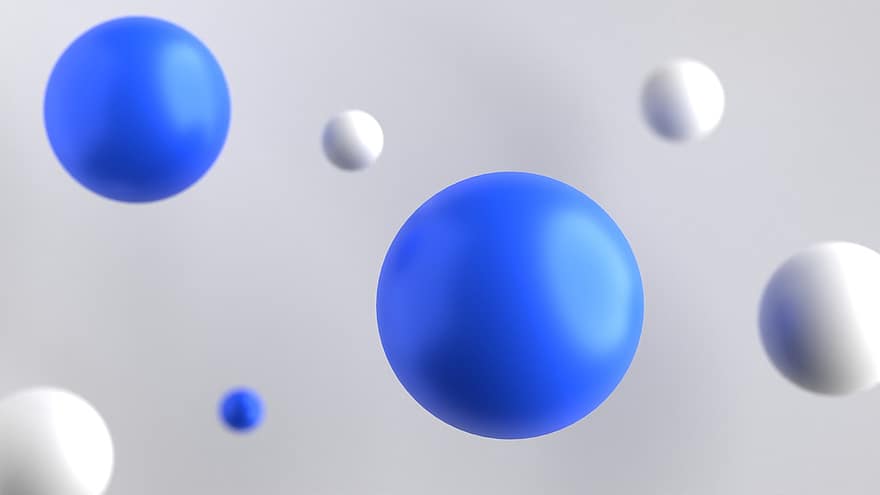 fundo, esfera, abstrato, bola, branco, azul, 3d, forma, origens, fechar-se, ilustração