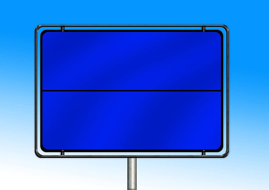 Mockup, Town Sign, Billboard, Board, Empty, Road Sign, Ortsbeschilderung