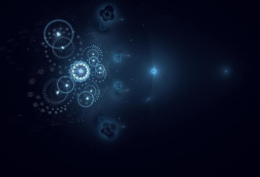 Fractal, Abstract, Background, Design, Composition, Math, Special, Effect, Black Background, Black Abstract, Black Math