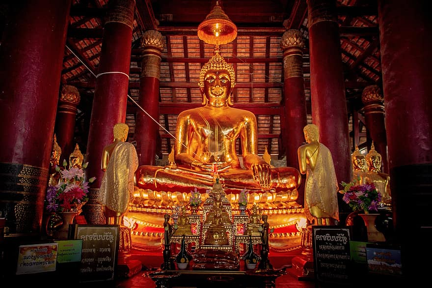 buddhismus, Buddha, socha, Asie, náboženství, Thajsko, chrám, sochařství