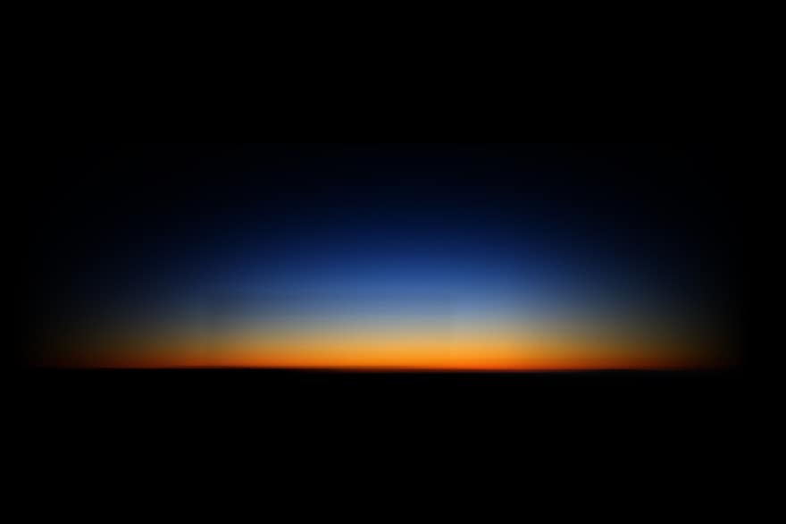 Sunset, Sun, Orange, Blue, Background, Abstract