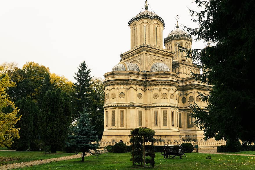 kloster, bygning, struktur, gammel, Rumænien, arges, religion