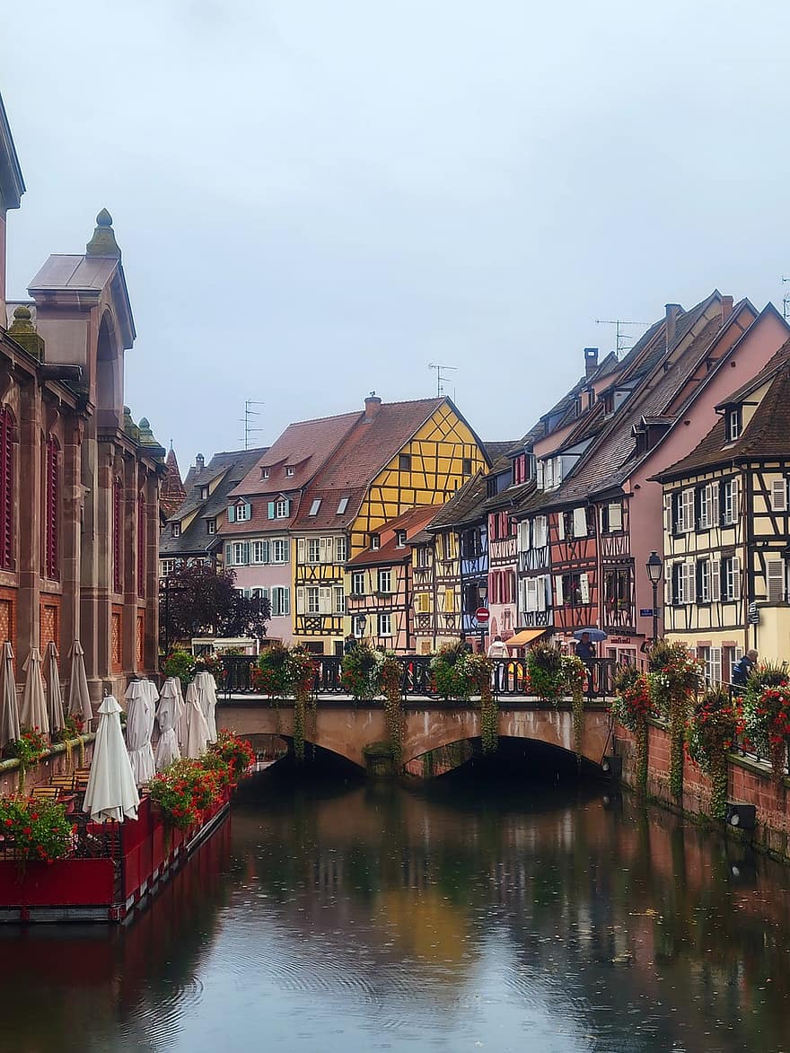 Strasbourg, Franciaország, csatorna, Elzász, építészet