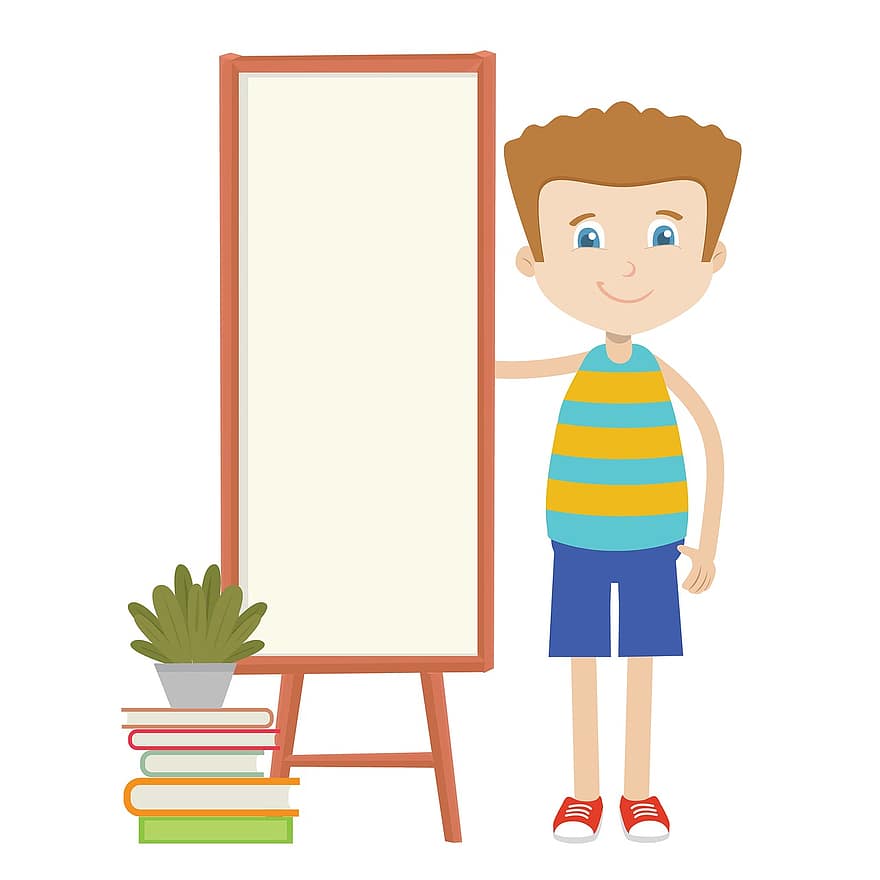 Blackboard, Kids, Cute, Illustration, Clipart, Graphics, The Classroom, Materials, Teaching Materials, Study Of, Students
