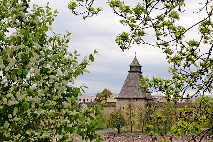 Russia, Spring, Pskov, Bloom, History, Homeland, Attraction, christianity, religion, tree, architecture