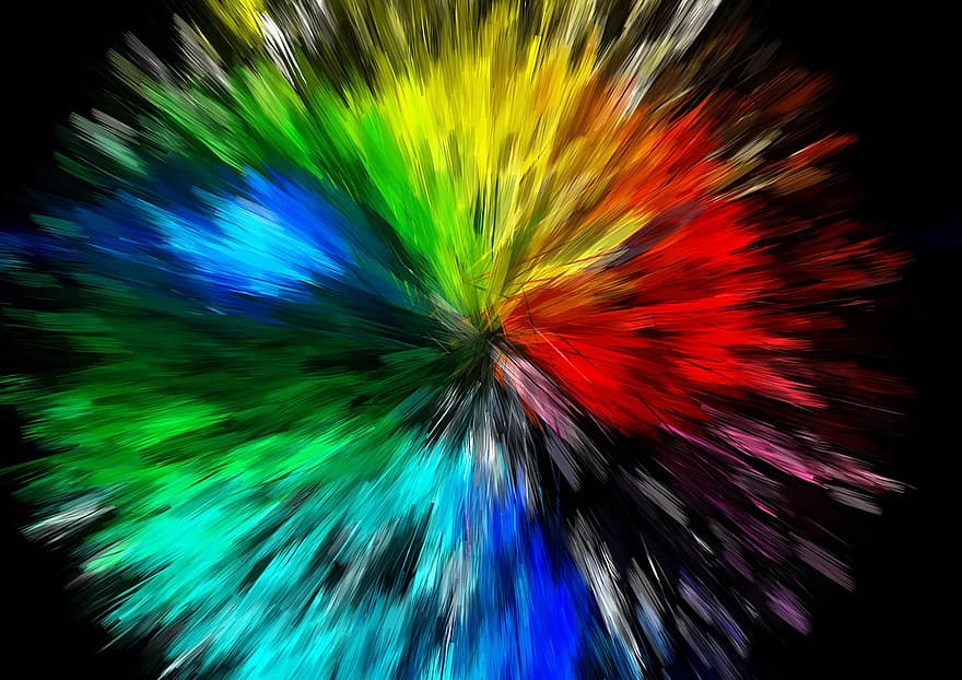 Big Bang, explosión, color, fuegos artificiales, galleta, hermoso, día de Año Nuevo, farbenspiel, Explosión de colores