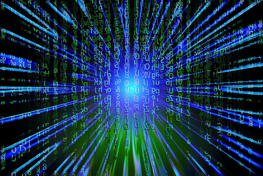 matrix, teknologi, data, digital, netværk, internet, kode, computer, Information, binær, cyberspace