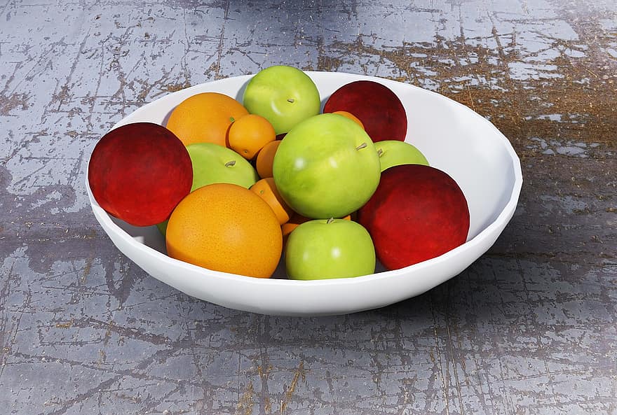 fruit, bol de fruits, corbeille de fruits, fruits, Frais, bol, aliments, bio, en bonne santé