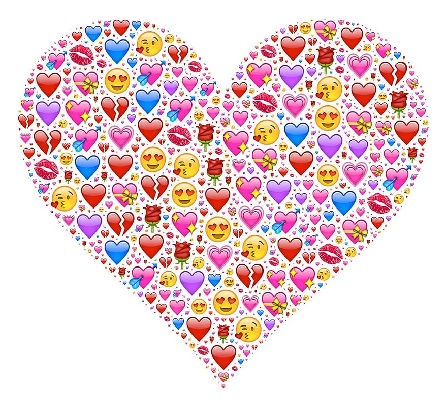 Heart, Emoji, Affection, Love, Attraction, Emotion, Red, Pink, Character, Emoticon, Face