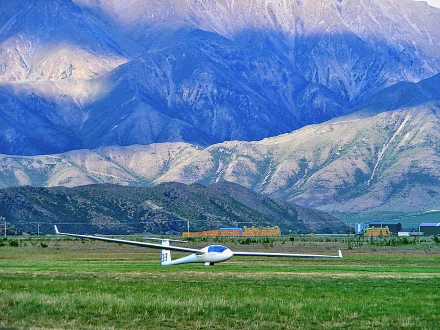 ανεμοπλάνο, βουνά, λόφους, ιστιοπλοϊκό αεροπλάνο