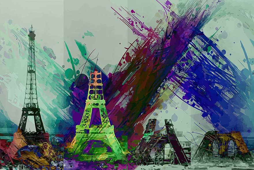 eiffel, torony, Párizs, Franciaország, Európa, tereptárgyak, híres, a világ körül