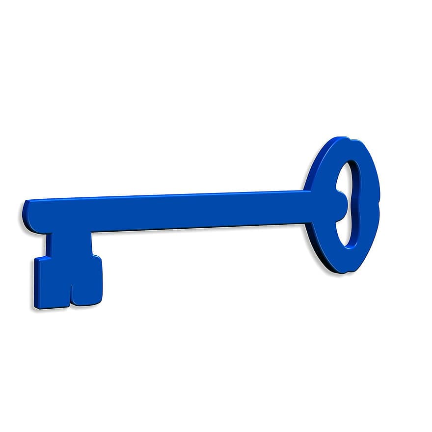 cheie, închide, aproape de, blocare, inchide-o, albastru, Securitate, copie de rezervă, cheile casei