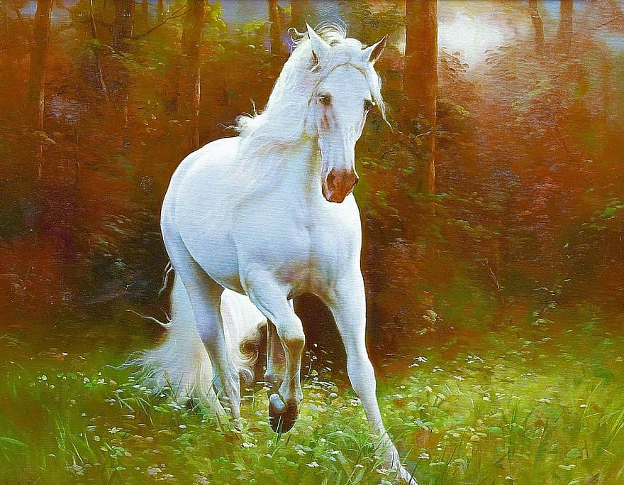 Pferd, weißes Pferd