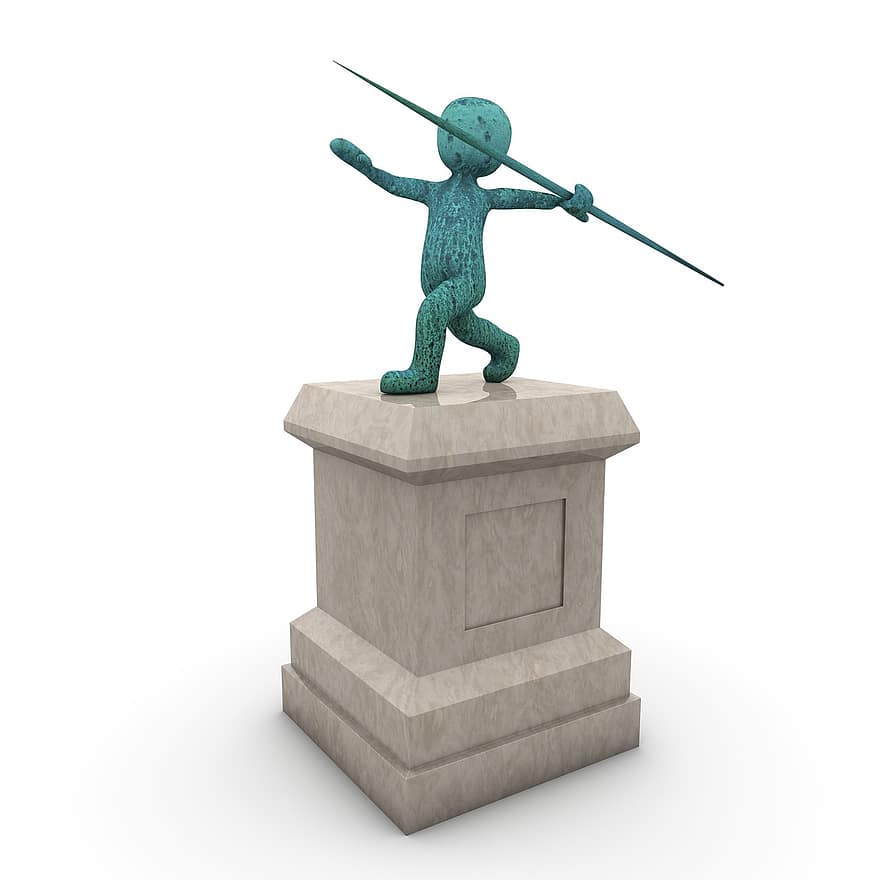 monumento, lança, olimpia, força, globo, metal, escultura, ponto de referência