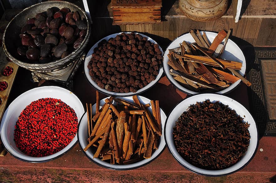 Ingredients, Spices, Market, Colors, Flavors, Orient, Asia, Trade, close-up, spice, food