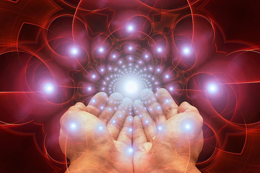 Hände, empfangen am, Licht, Anerkennung, Gott, Glauben, Religion, übernatürlich, Erleuchtung, öffnen, Energie