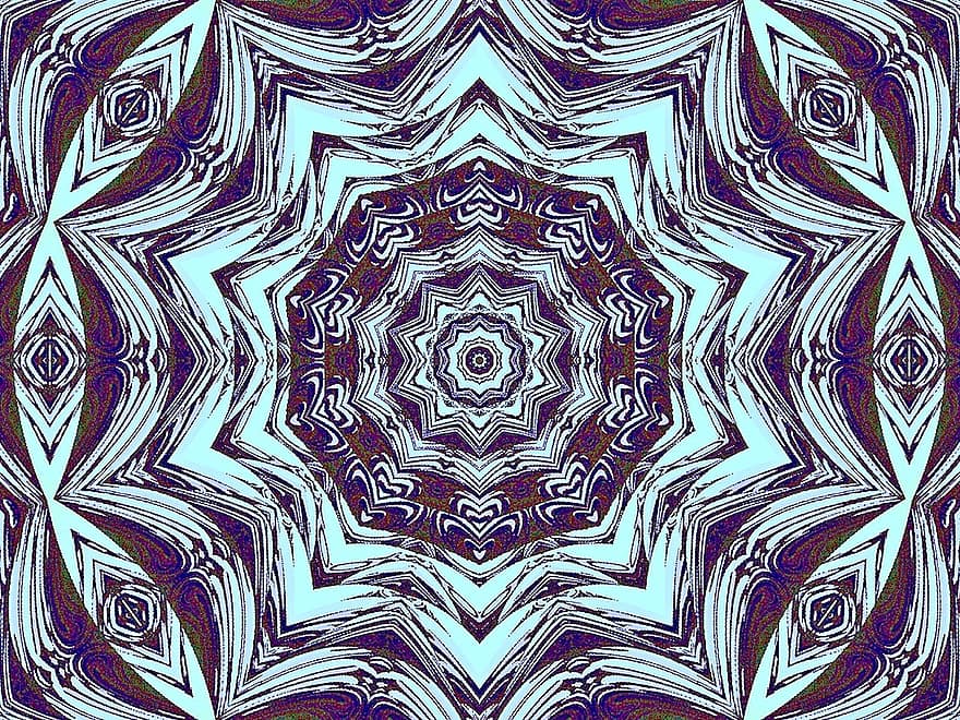 Disseny fractal, blau