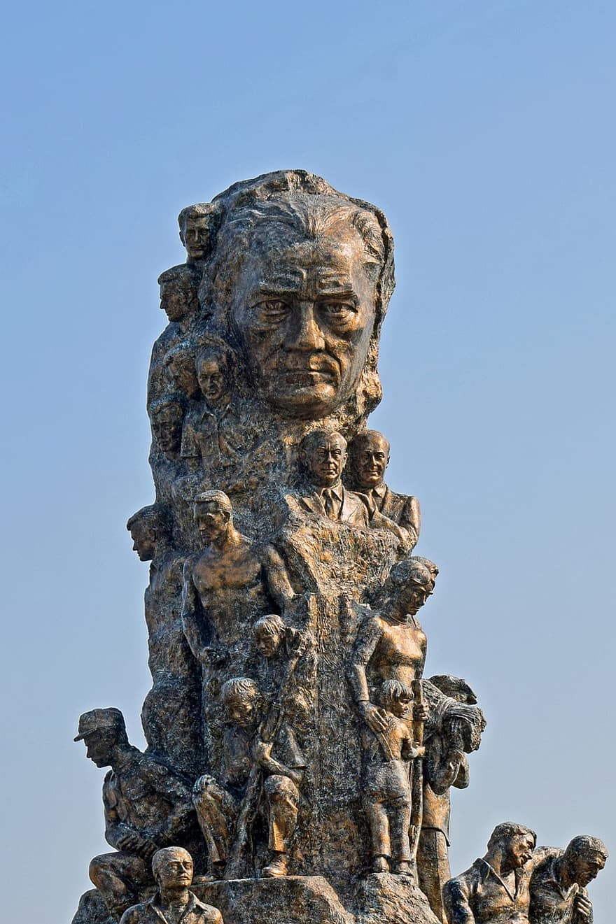 कला, सीमा चिन्ह, स्मारक, अतातुर्क विजय स्मारक, ज़फ़र अनीति, Famagusta, साइप्रस, मूर्ति, प्रतिमा, आर्किटेक्चर, प्रसिद्ध स्थल