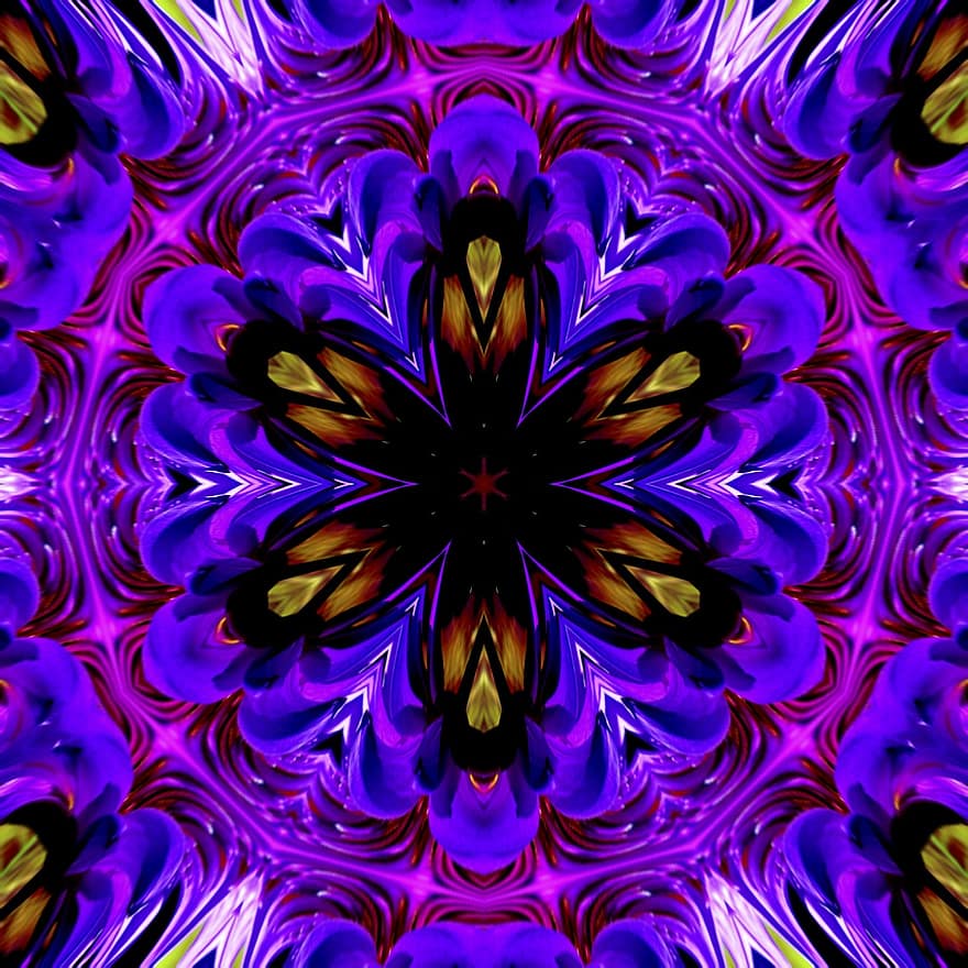 Abstract Art, Abstract Background, Colorful, Mandala, Design, Pattern, Floral, Ornament, Purple, Decoration, Decorative