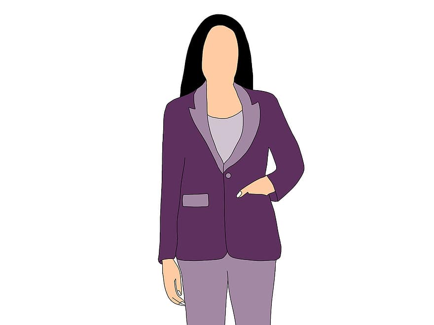 Woman, Business, Picture, 2d, Character, Neat, Office, Professional, women, illustration, vector