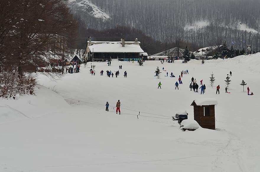 mùa đông, tuyết, phong cảnh, trượt tuyết, du lịch, núi, thể thao, dốc trượt tuyết, Mùa, kỳ nghỉ, Nước đá
