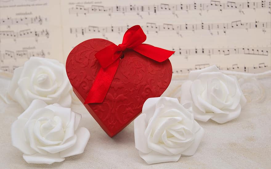 tim, đang yêu, yêu và quý, bản tình ca, hoa hồng, những bông hoa hồng trắng, sự cùng nhau, mối quan hệ, bài hát, Âm nhạc, cùng với nhau