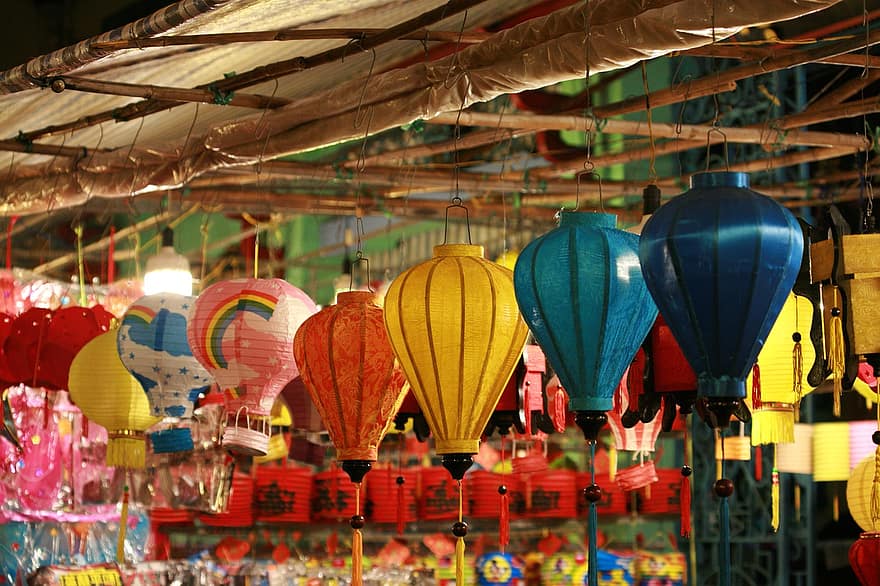 lámpa, fesztivál, ünneplés, színes, kínai, kultúra, ázsiai, kulturális, ünnepies, hagyományos
