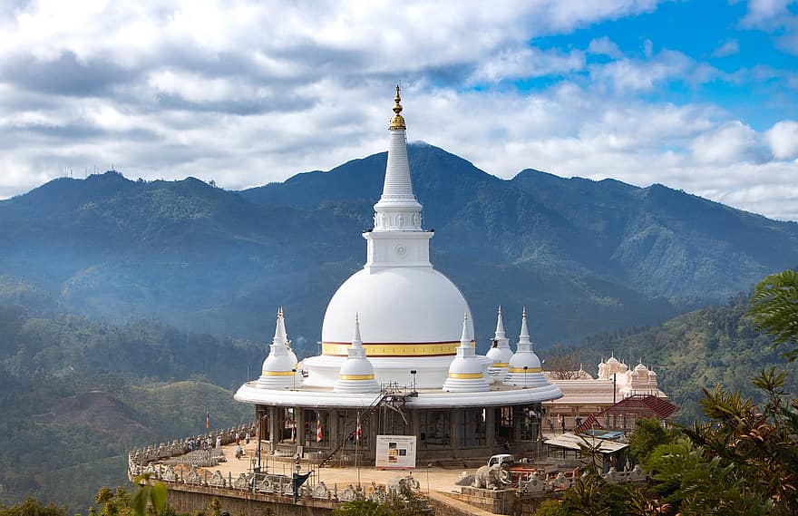 stupa, pagoda, temple, Seya, siri indaka seya, mahamevnawa, Bandarawela, ella, Sri Lanka, Buda, relíquies