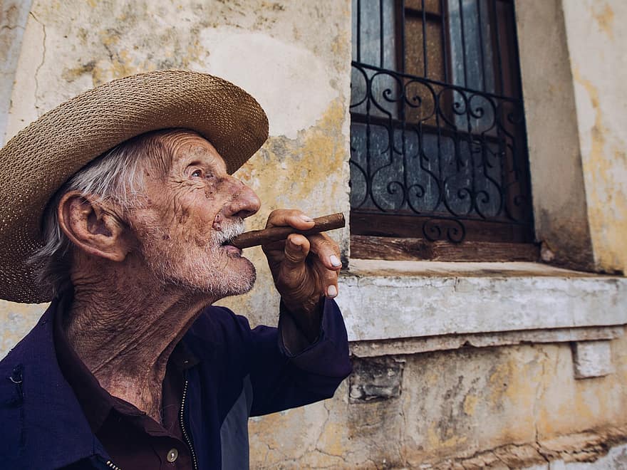 portret, mężczyzna, ludzie, Kuba