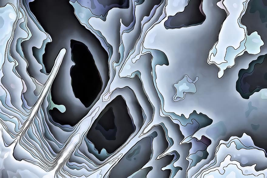 Abstract, Abyss, Cave, Digital Art, Drawing, Three-dimensional, Depth, Surrealism, backgrounds, pattern, blue