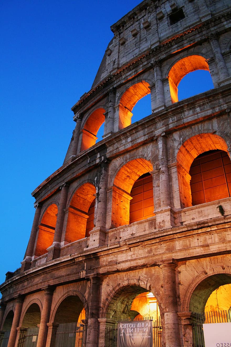 โคลีเซียม, สถาปัตยกรรม, อัฒจันทร์, โรงละคร Flavian, Colosseo, สนามกีฬา, อนุสาวรีย์, โบราณ, ประวัติศาสตร์, หลักเขต, ภายนอก